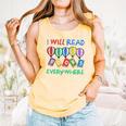 I Will Read Books Everywhere Across America Child Readers Comfort Colors Tank Top Grey