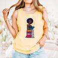 Woman And Books Stack Afro Girl Reading Lover Comfort Colors Tank Top Grey Woman And Books Stack Afro Girl Reading Lover Comfort Colors Tank Top Grey