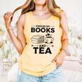 Women's Fueled By Books And Tea Book Lover Bookworm Reading Books Comfort Colors Tank Top Grey