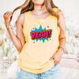 Yeah Comic Comic Book Graphic Comfort Colors Tank Top Grey