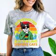 Introvert Cats Sarcasm Cat Lover Introverts Comfort Color Blast T-Shirt Smoke