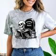 READING IN PEACE RIP Introvert Skeleton Read Book Meme Comfort Color Blast T-Shirt Smoke READING IN PEACE RIP Introvert Skeleton Read Book Meme Comfort Color Blast T-Shirt Smoke