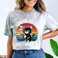 Women's Hang On Let Me Overthink Cat Coffee Retro Introvert Comfort Color Blast T-Shirt Smoke Women's Hang On Let Me Overthink Cat Coffee Retro Introvert Comfort Color Blast T-Shirt Smoke