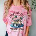 Books Helping Introvert Avoid Conversation Comfort Color Blast T-Shirt Clay