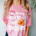 Chicken Nugget Saying Introvert Nuggie Foodie Food Comfort Color Blast T-Shirt Clay