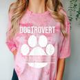 Dogtrovert Definition Introvert Dog Lover For Men Women Girls Kids Comfort Color Blast T-Shirt Clay