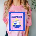 Fun Cute Introvert Cat Character With Wine Comfort Color Blast T-Shirt Clay