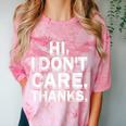 Hi I Don't Care Thanks Antisocial Introvert Comfort Color Blast T-Shirt Clay Hi I Don't Care Thanks Antisocial Introvert Comfort Color Blast T-Shirt Clay
