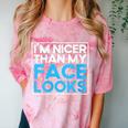 I'm Nicer Than My Face Looks Shy People Introverts Comfort Color Blast T-Shirt Clay I'm Nicer Than My Face Looks Shy People Introverts Comfort Color Blast T-Shirt Clay