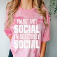 I'm Not Anti Social I'm Selectively Social Introverted Comfort Color Blast T-Shirt Clay