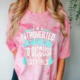 Introvert Quote Introverted But Willing To Discuss Crystals Comfort Color Blast T-Shirt Clay