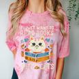 I Just Want To Read Books And Pet Cats Introvert Comfort Color Blast T-Shirt Clay