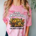 Not Anti Social Im Just A Turtle Sarcastic Introvert Humor Comfort Color Blast T-Shirt Clay Not Anti Social Im Just A Turtle Sarcastic Introvert Humor Comfort Color Blast T-Shirt Clay