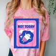 Not Today Cool Fun Cute Introvert Cat Character Comfort Color Blast T-Shirt Clay