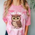 I Like Owls And Maybe 3 People Introvert Humor Casual Comfort Color Blast T-Shirt Clay I Like Owls And Maybe 3 People Introvert Humor Casual Comfort Color Blast T-Shirt Clay
