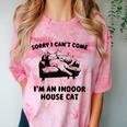 Sorry I Can't Go I'm An Indoor Cat Introvert Saying Comfort Color Blast T-Shirt Clay Sorry I Can't Go I'm An Indoor Cat Introvert Saying Comfort Color Blast T-Shirt Clay