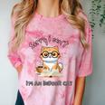 Sorry I Can't Indoor Cat Top For Introvert With Coffee Book Comfort Color Blast T-Shirt Clay