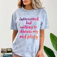 Introverted Willing To Discuss Red Platy Introvert Comfort Color Blast T-Shirt Ocean Introverted Willing To Discuss Red Platy Introvert Comfort Color Blast T-Shirt Ocean