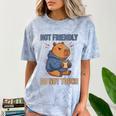 Women's Grouchy Capybara Not Friendly Do Not Touch Introvert Comfort Color Blast T-Shirt Ocean Women's Grouchy Capybara Not Friendly Do Not Touch Introvert Comfort Color Blast T-Shirt Ocean