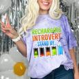 Introverted Recharging Introvert Saying Sarcasm Comfort Color Blast T-Shirt Amethyst