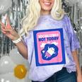 Not Today Cool Fun Cute Introvert Cat Character Comfort Color Blast T-Shirt Amethyst