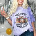 Proud Introverted Book Club Anti Social Reader Pet Cat Comfort Color Blast T-Shirt Amethyst