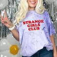 Strange Girls Club Weird Antisocial Introvert Humor Comfort Color Blast T-Shirt Amethyst