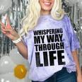 Whispering My Way Through Life Sayings For Introverts Comfort Color Blast T-Shirt Amethyst Whispering My Way Through Life Sayings For Introverts Comfort Color Blast T-Shirt Amethyst
