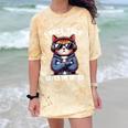 Anti Social Anxiety Mindfulness No Small Talk Introvert Cat Men Women Comfort Color Blast T-Shirt Citrine