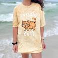 Anxious But Cute Anxiety Meme Cat Lover Introvert For Men Women Comfort Color Blast T-Shirt Citrine