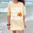 Chicken Nugget Saying Introvert Nuggie Foodie Food Comfort Color Blast T-Shirt Citrine