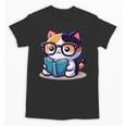 Adorable Book Lover Calico Cat With Reading Glasses Cute For Men Women Kids Unisex T-Shirt Adorable Book Lover Calico Cat With Reading Glasses Cute For Men Women Kids Unisex T-Shirt
