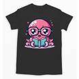 Adorable Book Lover Octopus With Reading Glasses Cute Unisex T-Shirt