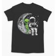Astronaut Reading Book To Alien Moon Space Women Kids Men Unisex T-Shirt