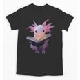 Axolotl Bookworm Reading Book Kawaii Graphic Unisex T-Shirt