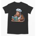 Bigfoot Reading a Cookbook Unisex T-Shirt