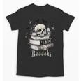 Boo Skeleton Skull Books Halloween Women School Teacher Kid Unisex T-Shirt