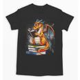 Book Dragon Reading Book Lover Unisex T-Shirt