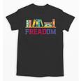 Book Lover Freedom Librarian Vintage Retro Reading Present Unisex T-Shirt