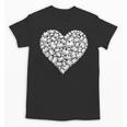 Book Lover Heart Shape Reading Librarian Library Teacher Unisex T-Shirt
