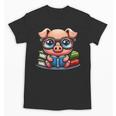 Book Lover Reading Pig Unisex T-Shirt