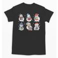 Book Lover Teacher Snowman Reading Books Christmas Winter Unisex T-Shirt