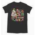 Book Tree All Is Calm Said No Teacher Ever Christmas Unisex T-Shirt