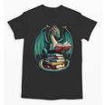 Books Dragon Reading Book Lover Unisex T-Shirt