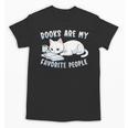 Books Are My Favorite People Cat With Coffee Mug Book Lovers Unisex T-Shirt