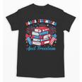 Books Fireworks And Freedom Independence Day Book Lover Unisex T-Shirt
