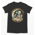 I Like My Books Spicy & My Coffee Icy Skeleton Read Book Unisex T-Shirt I Like My Books Spicy & My Coffee Icy Skeleton Read Book Unisex T-Shirt