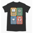 Books Yarn Coffee Repeat Crocheting Unisex T-Shirt Books Yarn Coffee Repeat Crocheting Unisex T-Shirt