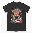 Bookworm Cute Baby Highland Cow Reading Book Unisex T-Shirt Bookworm Cute Baby Highland Cow Reading Book Unisex T-Shirt