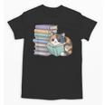 Cat On Books Pets Cats Reading Book Nerd Read Reader Bookcat Unisex T-Shirt Cat On Books Pets Cats Reading Book Nerd Read Reader Bookcat Unisex T-Shirt